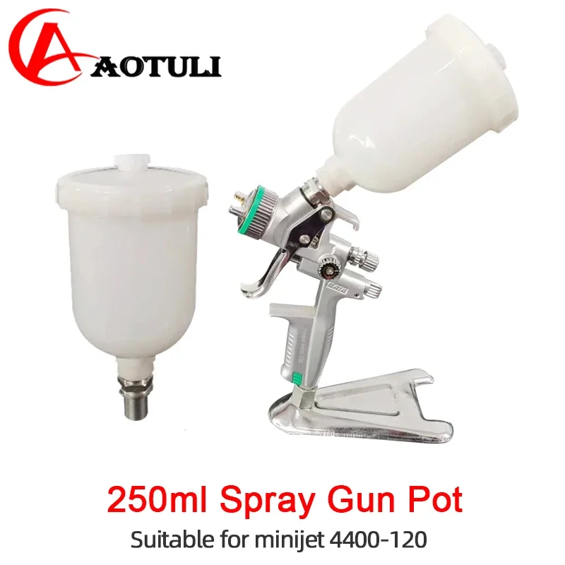 Spray gun pot for German Sata spray gun 250ml 4400-120 model small repair pneumatic white plastic paint pot