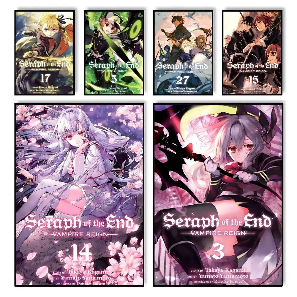Anime Seraph of The End Poster HD Self Adhesive Waterproof Wall Art Ideal for Home Office Dorm Bedroom Great Gift