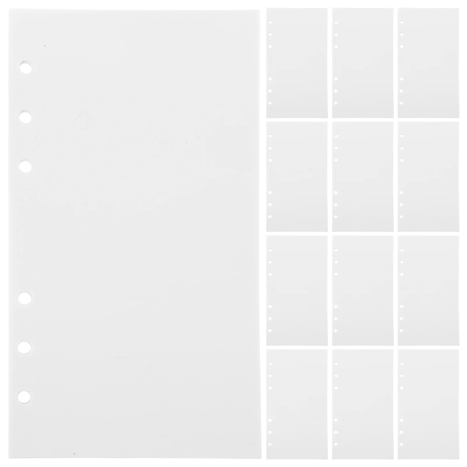 

50 Sheets A6 6 Ring Sticker Collecting Refill Sheet Double-Sided Blank Release Paper Pages for Sticker Book Binder Organizer