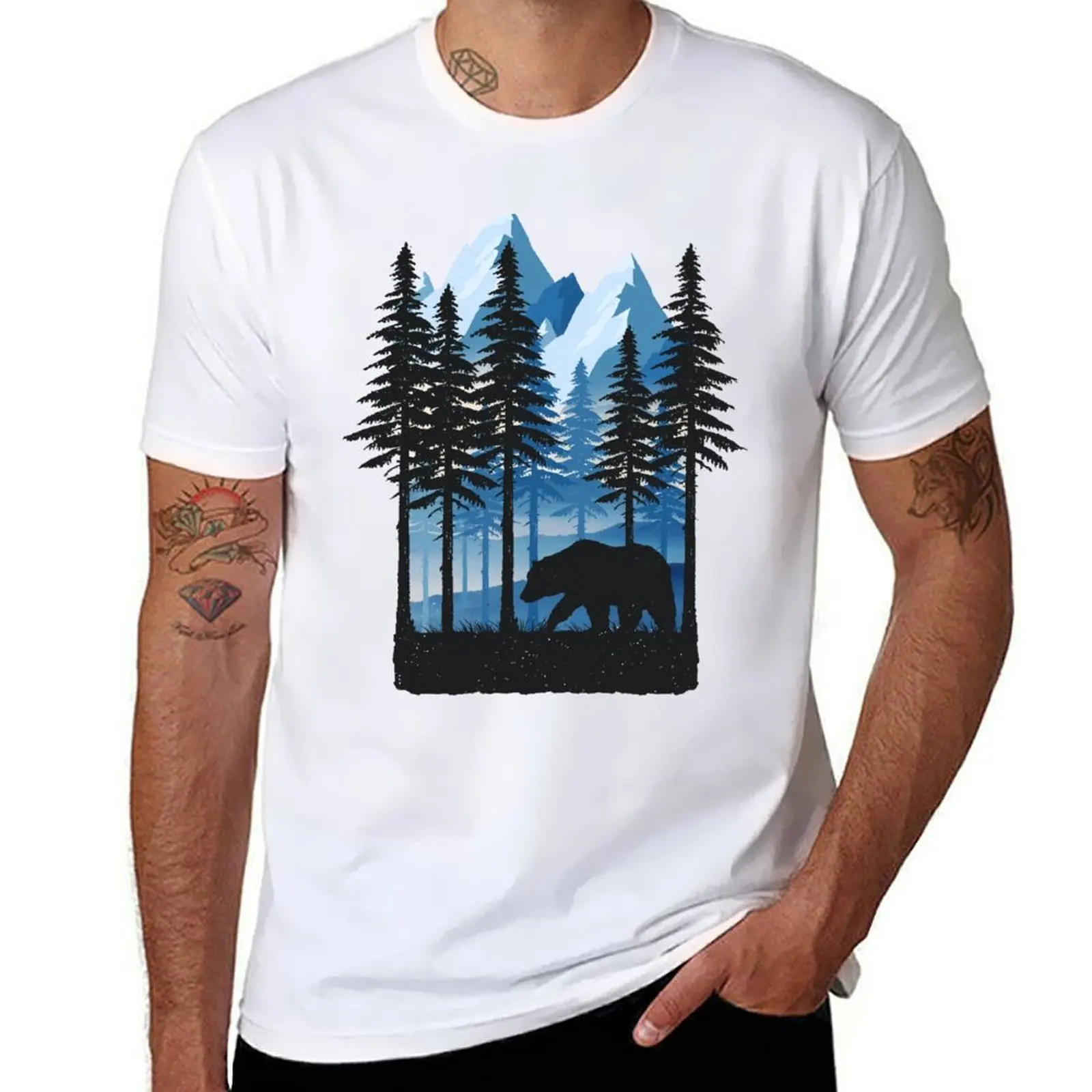 

Winter Bear T-Shirt man t shirt heavy cotton cotton tshirt 100% T-Shirt