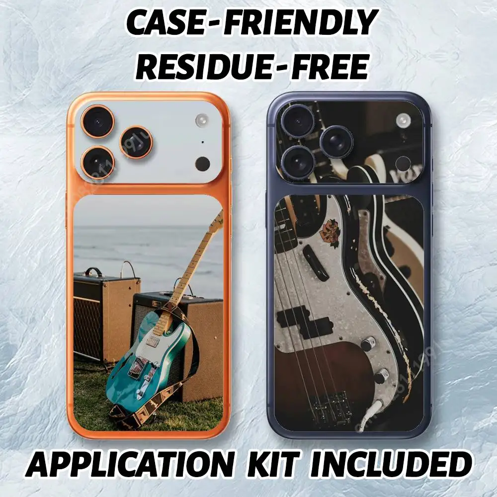 

Guitar Music Instrument Sticker UV Film for iPhone 17 Pro 17 ProMax Protective Sticker