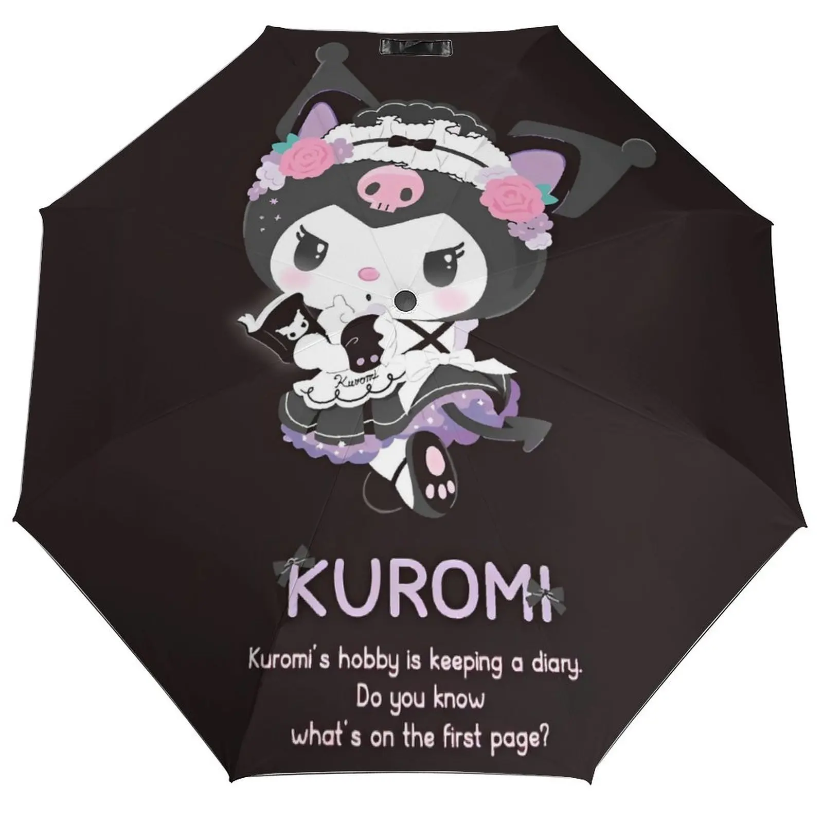 

Kawaii Kuromi японский зонт японский милый мультяшный автоматический зонт от дождя и солнца для мужчин и женщин эстетический узор складной автомобильный зонт