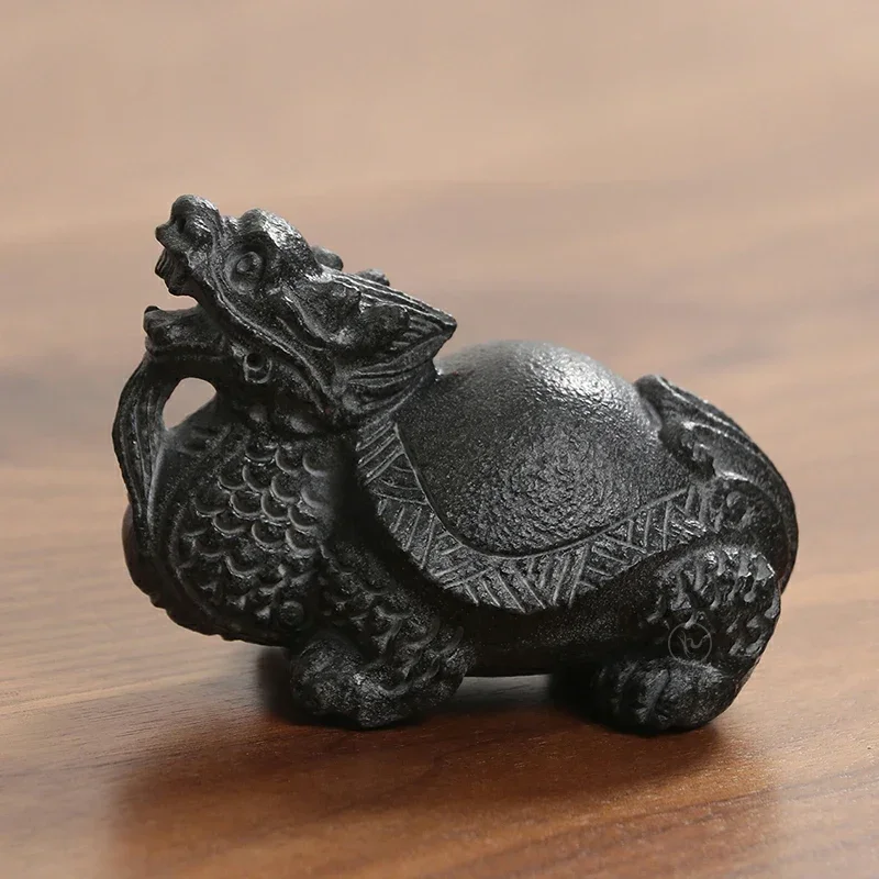 

Dragon Turtle Statue Money Wealth Animal Figurine Tea Pet Home Decor Office Ornament TeaWare Natural Stone Fortune Lucky Gift