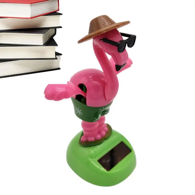Solar Automatische Schaukel Flamingo Schaukel Tier Lustige Schaukel Flamingo Nettes Spielzeug Für Auto Kinder Tisch Dashboard