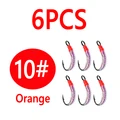 6pcs size 10 Orange