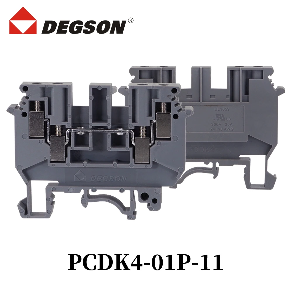 10Pcs DEGSON PCDK4-01P-11-00ZH Din rail terminal blocks Connector PCDK4 01P Phoenix Contact Lead Lead 7439-92-1 32A 630V