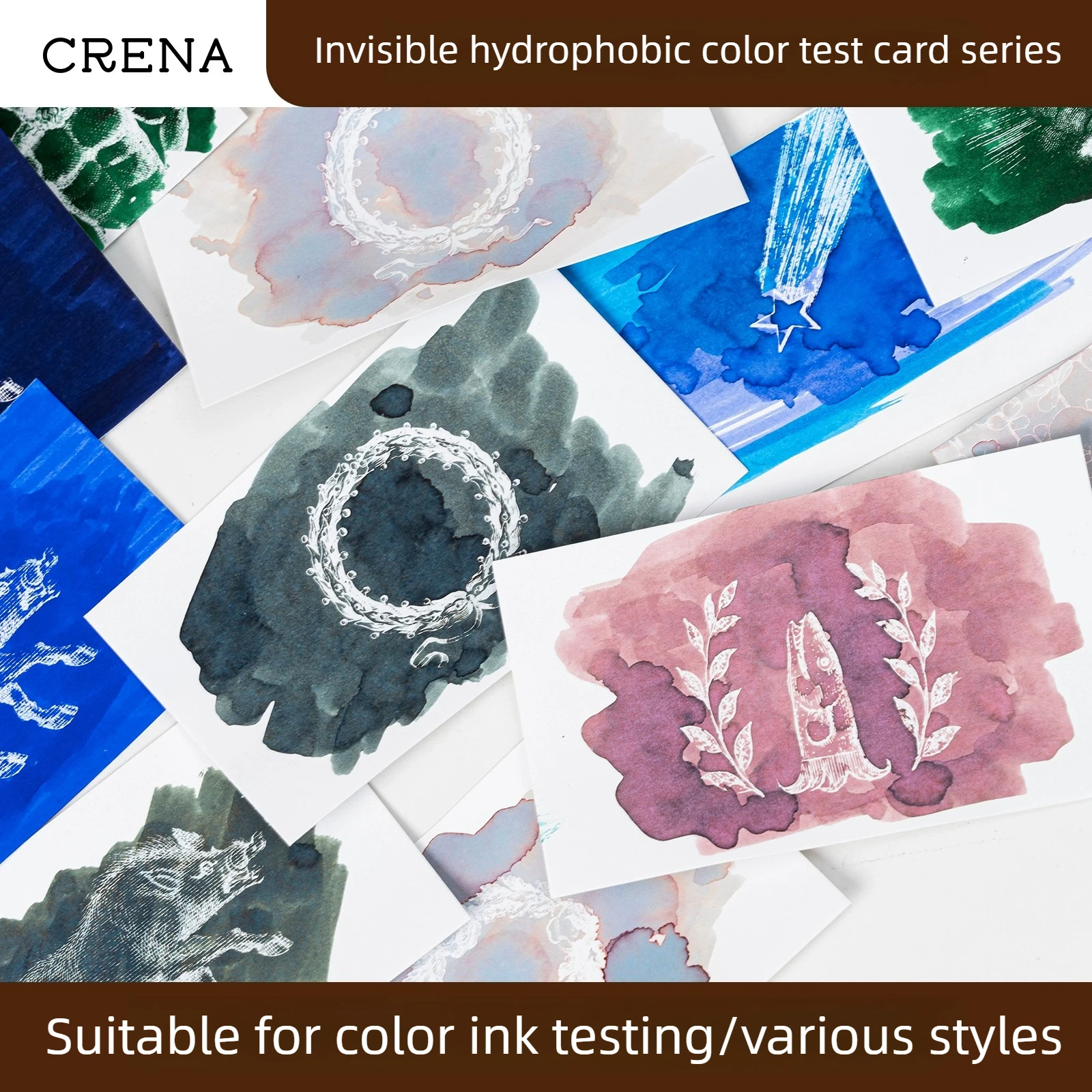100 Sheets 54x90mm Sheen Fountain Pen Ink Test Cards Swatch Paper Watercolor Chromatography Paper School Supplies Stationery