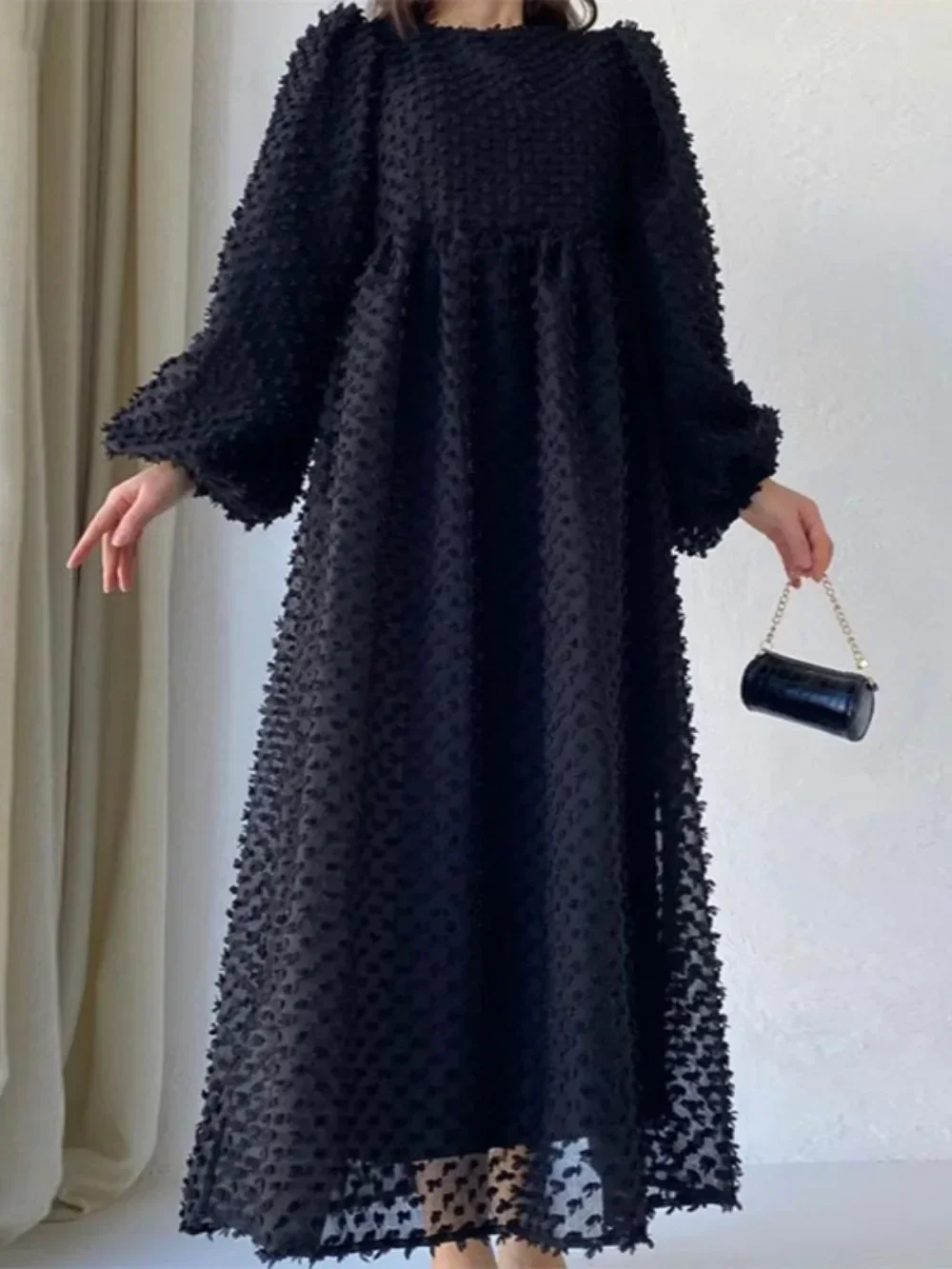 Eid Muslim Women Party Dress Lantern Sleeve Long Dresses Party Abayas Women Turkish Jalabiya Ramadan Abayas Caftan Kaftan 2026