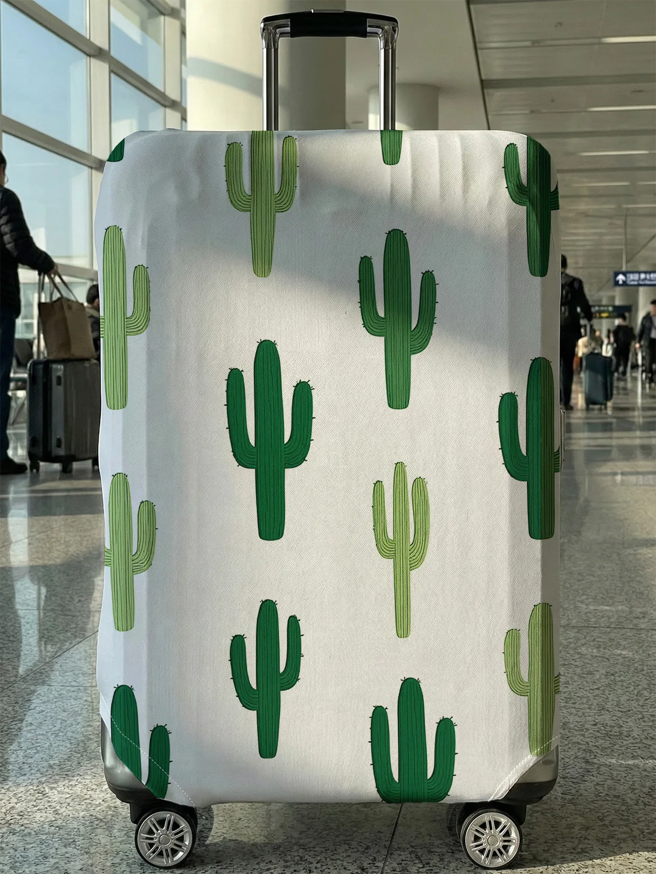 

Fresh Cactus Print Luggage Cover, Suitable for 18-32 Inch Luggage Cover, Luggage Handle Glove, Travel Accessories