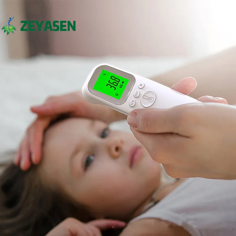 

Zeyasen Non-contact Handheld Forehead Thermometer Digital Infrared Thermometer Quick Fever Measurement Accurate Reading For Baby