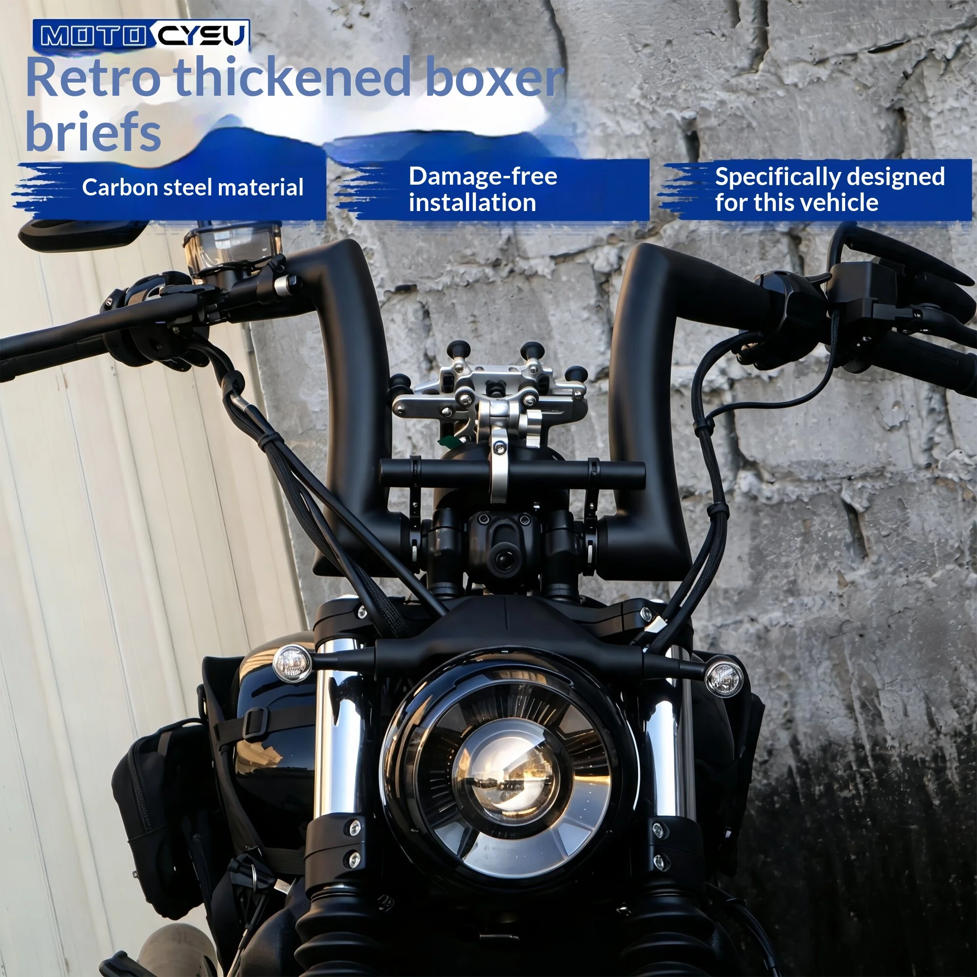 【Premium】For Black Flag 600 motorcycle, for modifying to include a thicker, raised handlebar. Also suitable for modifying the Bl