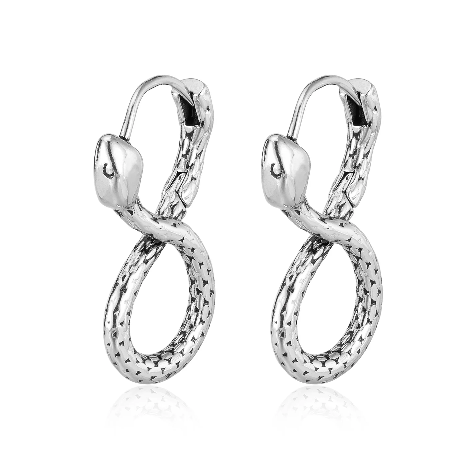 

Men's Snake Wrap Stud Earrings – Retro Punk Titanium Steel Jewelry, Streetwear & Rock Style