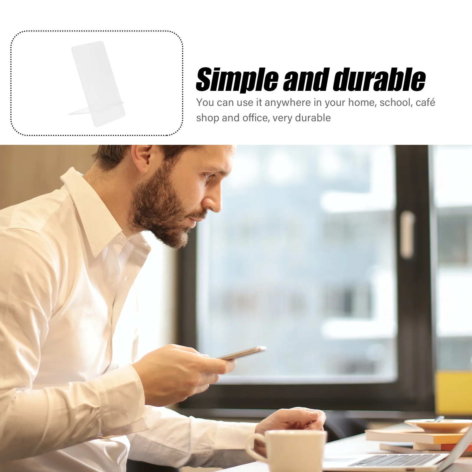 

4Pcs Acrylic Memo Boards Easy Erase Desktop Writing Board Phone Stand for Office Home School Decoration Acrylic Note Board
