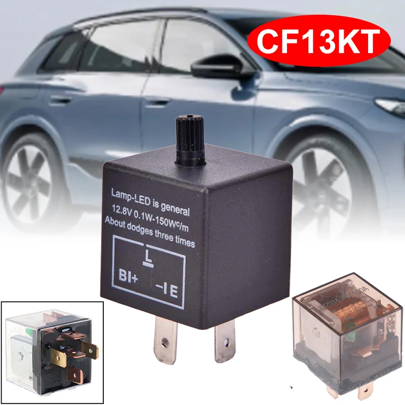 

12 В/24 В 3-контактный 4-контактный 5-контактный светодиодный регулируемый автомобильный мигающий реле для указателя поворота CF13 80A/100A автомобильный фургон реле для лодки