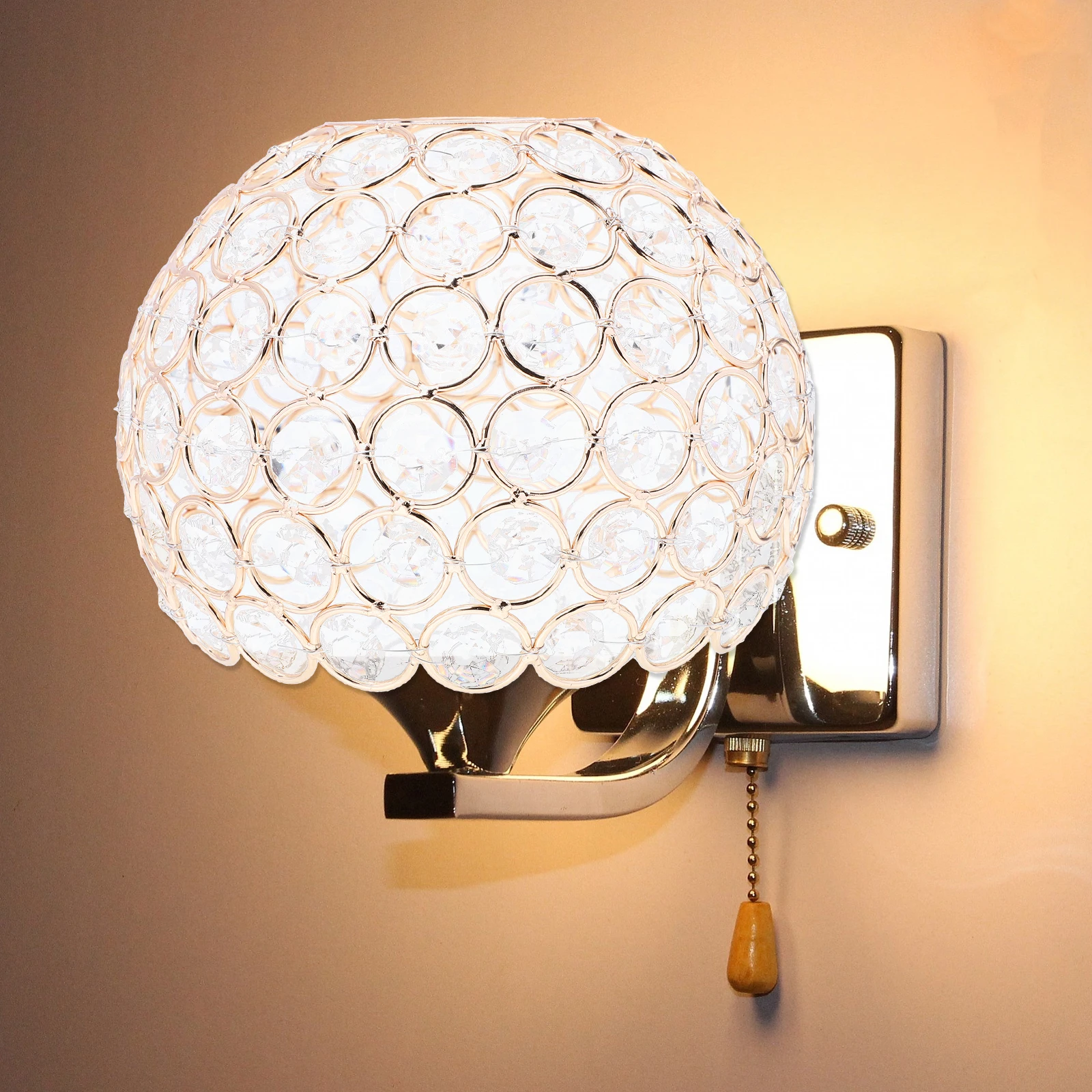 

Crystal Art Cover Glass Pend Dust Proof Lamp Crystal Iron Art Lampshade Lamp Shade Cover Warm Mood European Style Long Use