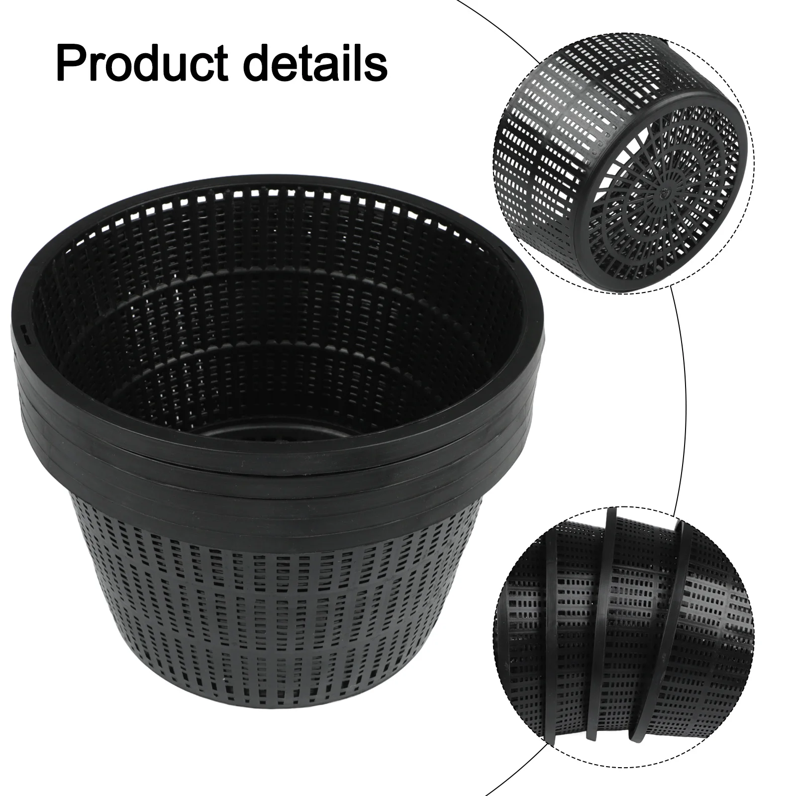 

Mesh Plant Containers Plastic Flower Basket Garden Projects 5-Piece Set Dense Mesh Holes Multipurpose Application
