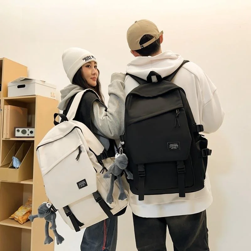 New Large Capacity Casual Travel Backpack for Elementary School Students Double Shoulder Bag Simple Fashion Korean Style