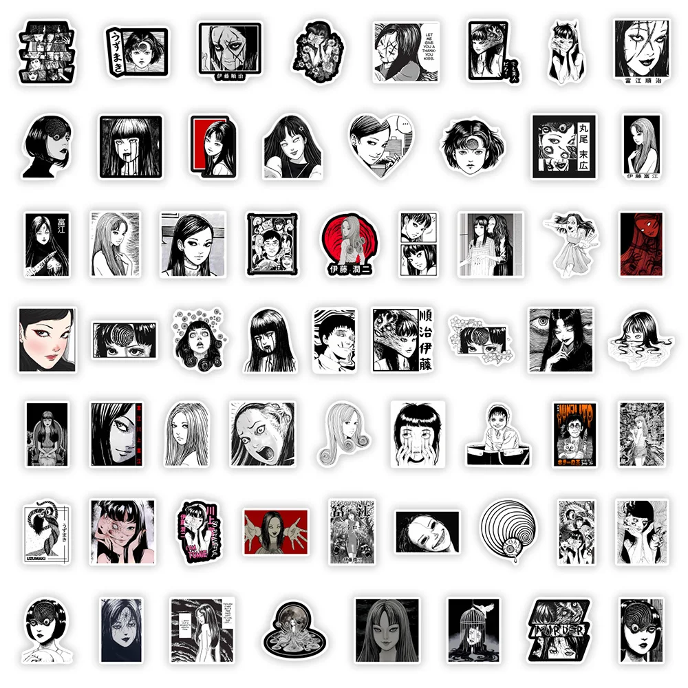 10/30/60 قطعة Junji Ito Tomie ملصق لتقوم بها بنفسك لعبة لسجل القصاصات غير المرغوب فيه مجلة الكمبيوتر المحمول الهاتف الأمتعة زجاجة الغيتار ديكور مقاوم للماء