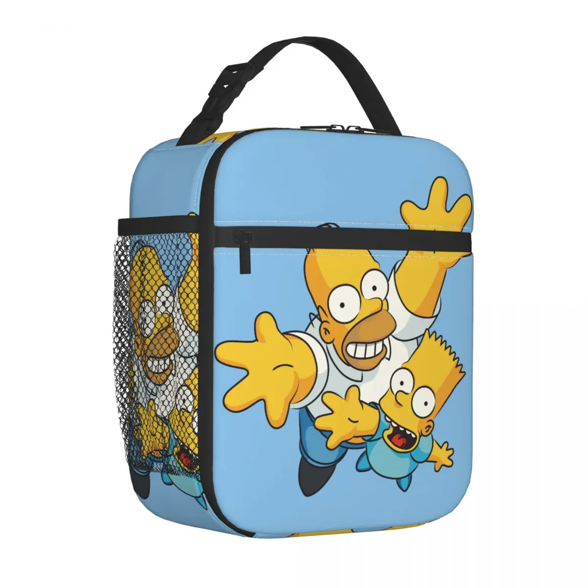 كارتون ذا سمبسنز معزول أكياس الغداء قدرة عالية حاوية الغداء حقيبة للحفاظ على البرودة حمل علب الاغذية المدرسة في الهواء الطلق الرجال النساء #2