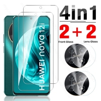 4 In 1 Tempered Glass Screen Protector For Huawei nova 12i 4G Camera Lens Protective Glass On Huawey Hauwei nova12i 12 i i12 4G