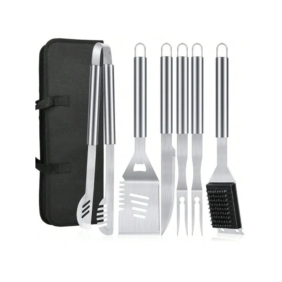 

【New style】BBQ Grilling Accessories, 16-Inch Stainless Steel BBQ Grill Tools Set For Men, Heavy Duty Grilling Accessories Kit F