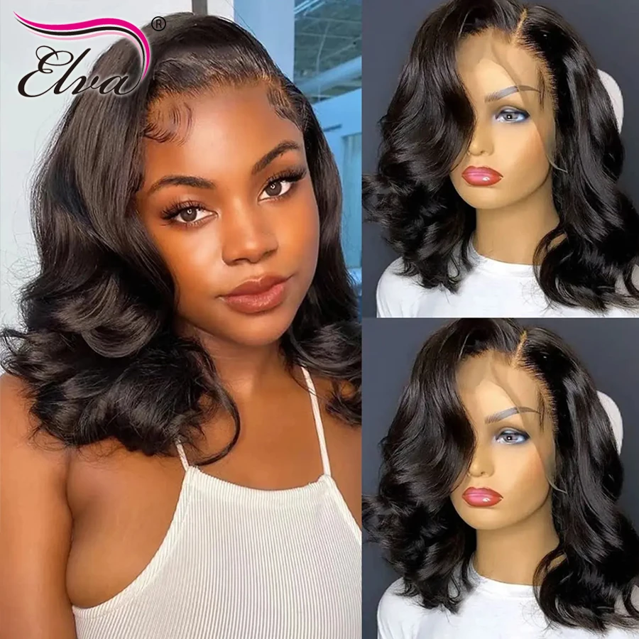 

Cheap Short Wigs For Women Human Hair Wavy Lace Frontal Wig Bob Wig 13x6 Glueless Hd Lace Wigs 180% Density Virgin Hair Wigs