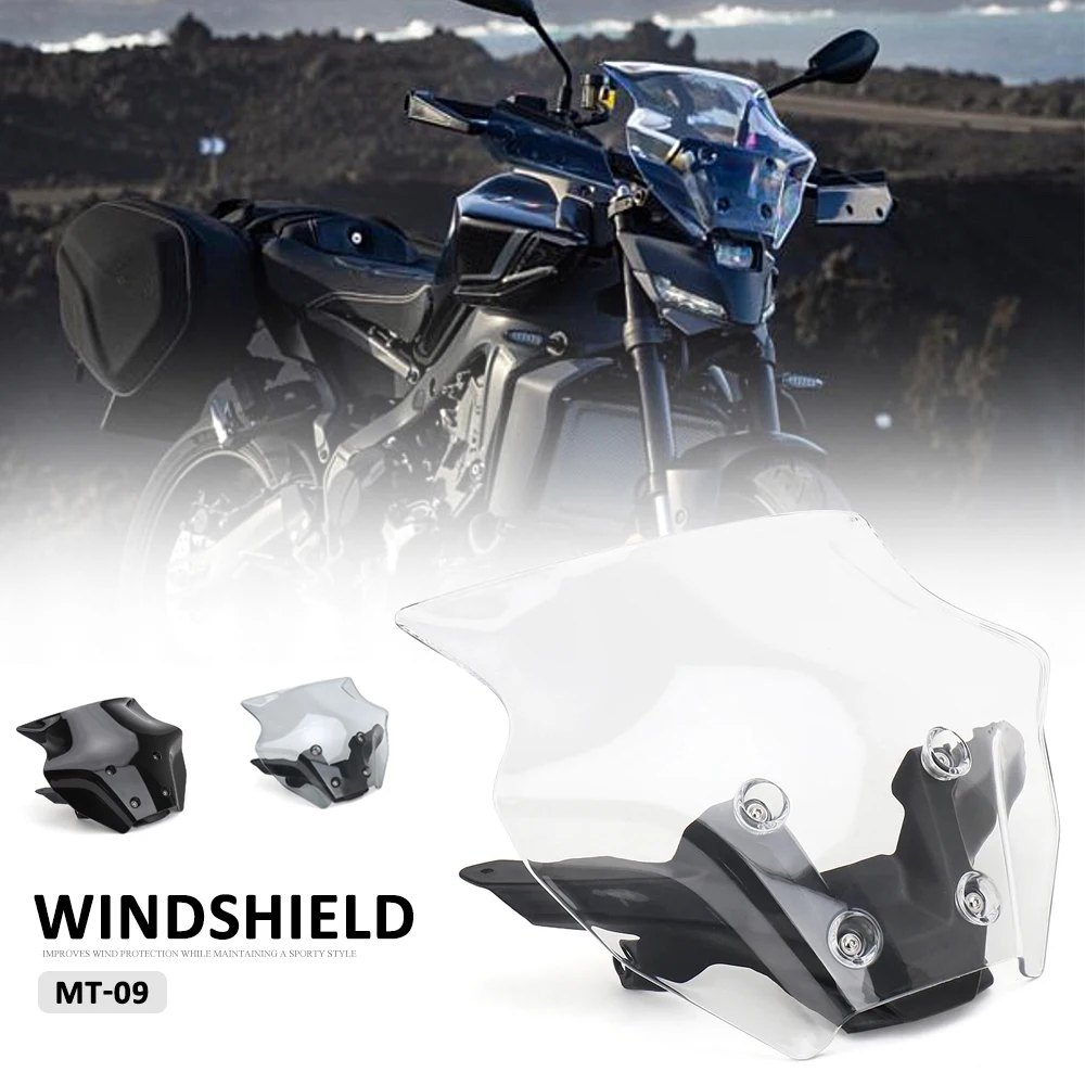 

MT09 2024 Wind Deflectors Windshield Bracket Windscreen Protector Motorcycle Accessories New For YAMAHA MT 09 MT-09 mt09