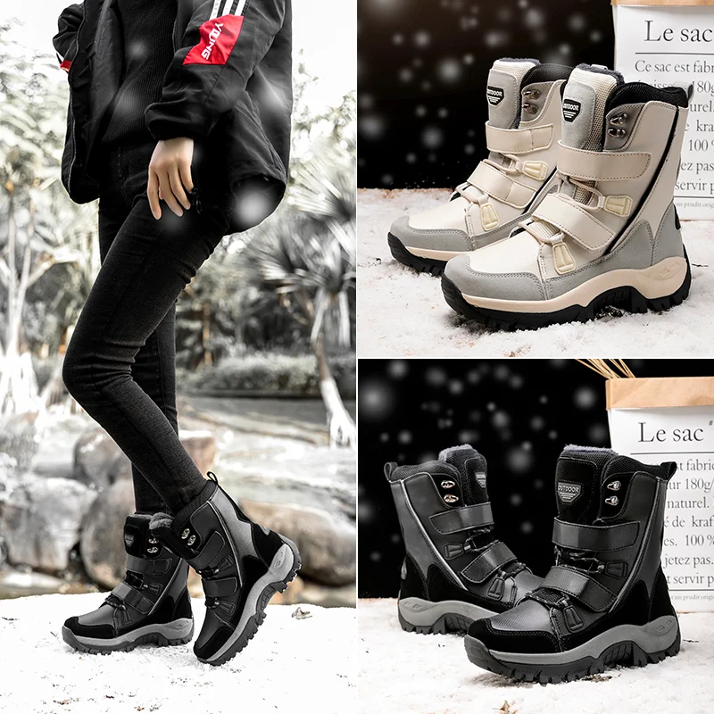 

High - Top Fleece - Lined Outdoor Combat Boots,Multi - Color Presented,Aiding Walking In Icy - Snowy Environments