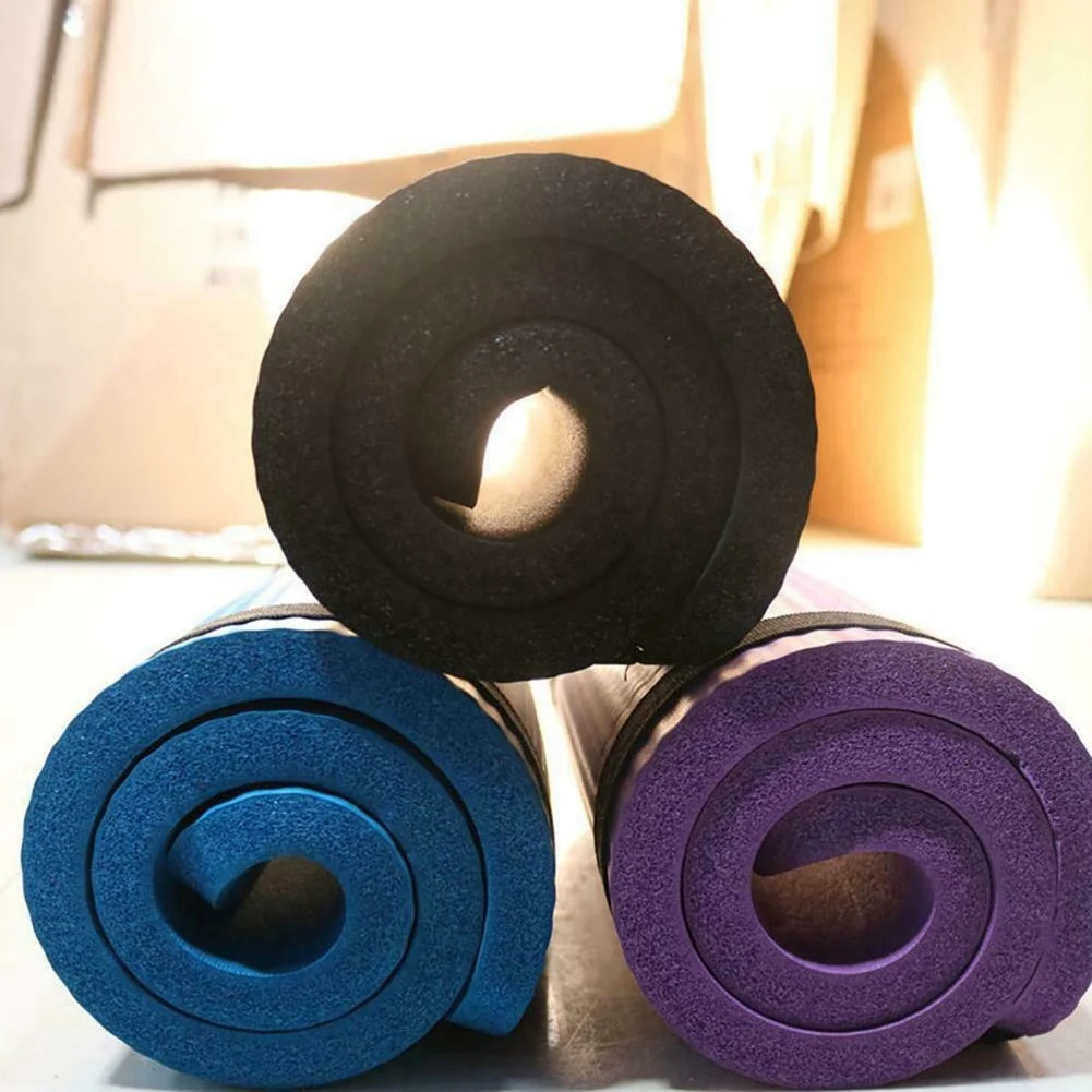Estera de Yoga de 15MM de espesor, alfombrillas cómodas de espuma para rodillas y coderas para ejercicio, Yoga, Pilates, almohadillas interiores, entrenamiento físico, púrpura HY