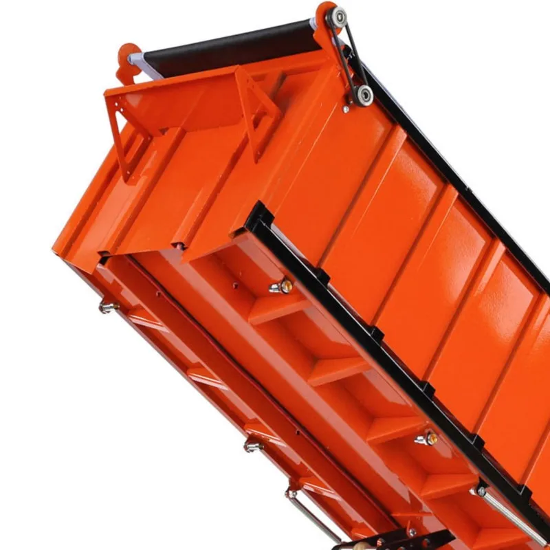 

Гидравлический самосвальный прицеп RC с 2 осями, металлический, с электрическими опорами, масштаб 1/14, для радиоуправляемых тракторов и самосвалов, модель TAMIYAYA