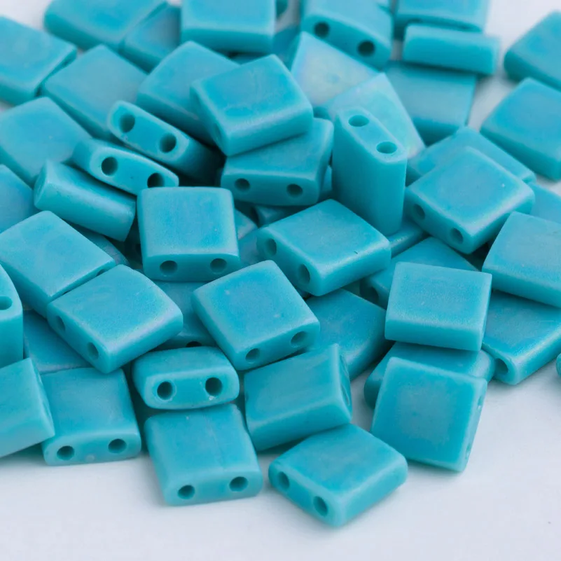 TD szklane koraliki japońskie Miyuki TL/Tila koraliki 5x5x1.9MM rozmiar DIY kobiety uchwyt Boho popularne luźne koraliki 3 gramów/worek — zdjęcie 6