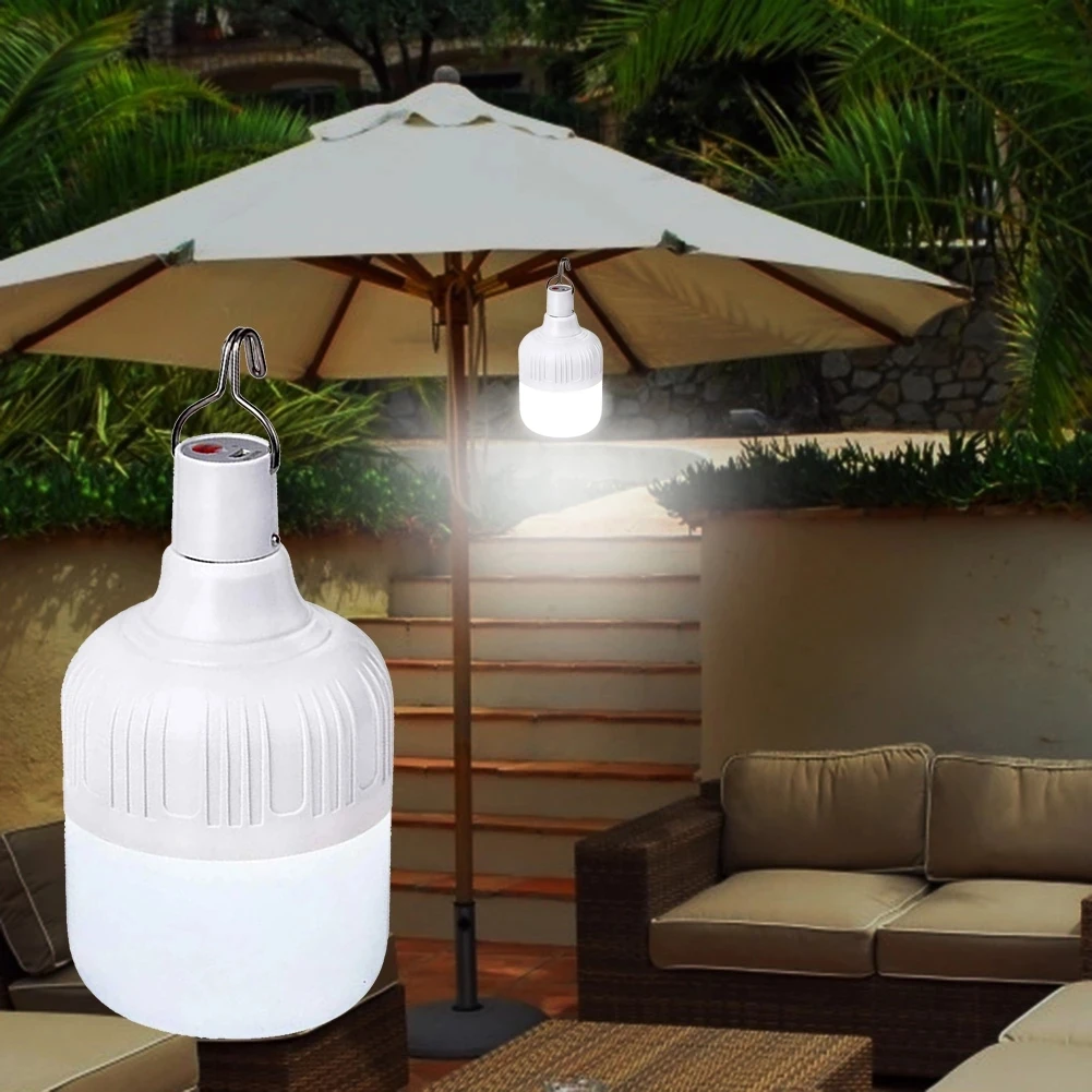 USB RechargeableEmergency Lights Led Outdoor Bulb Portable Tent Lamp Battery Lantern BBQ Camping Light for Patio Porch Garden