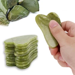 Xiuyu-tablero Gua Sha de piedra Natural, herramientas de masaje de raspado de belleza Facial de Jade, cuidado de la piel firme, SPA Facial, herramienta de belleza de Terapia Física