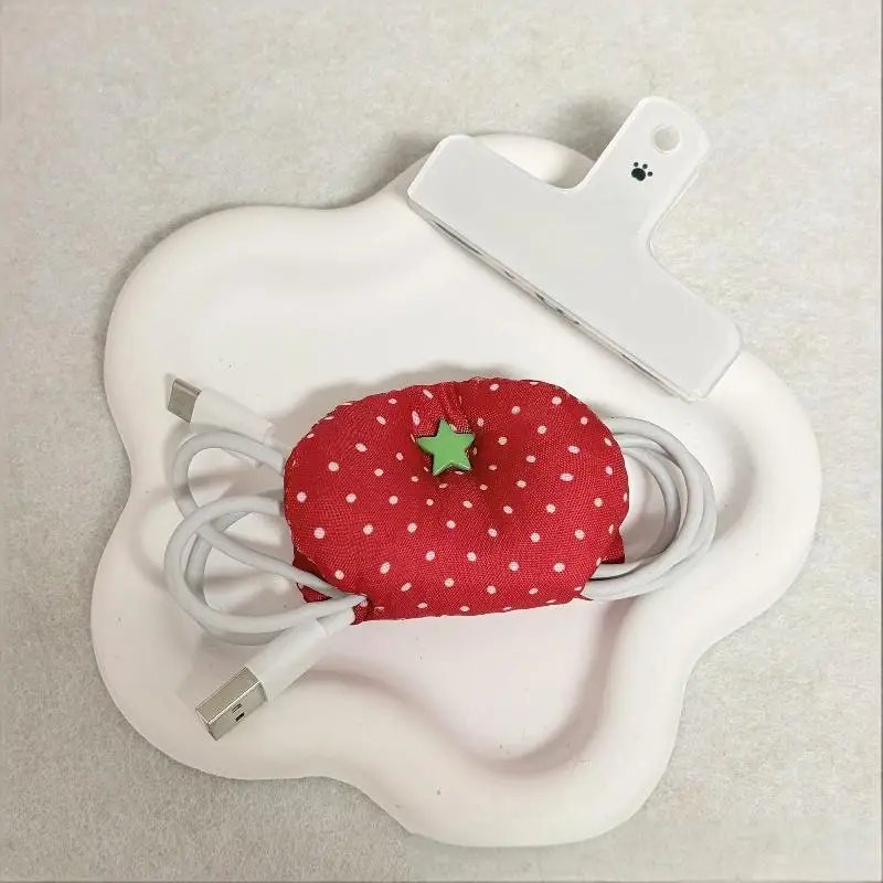 USB Cable Organizer Adjustable Charging Winder Simple Headphone Cord Holder for Desk Home Work Station