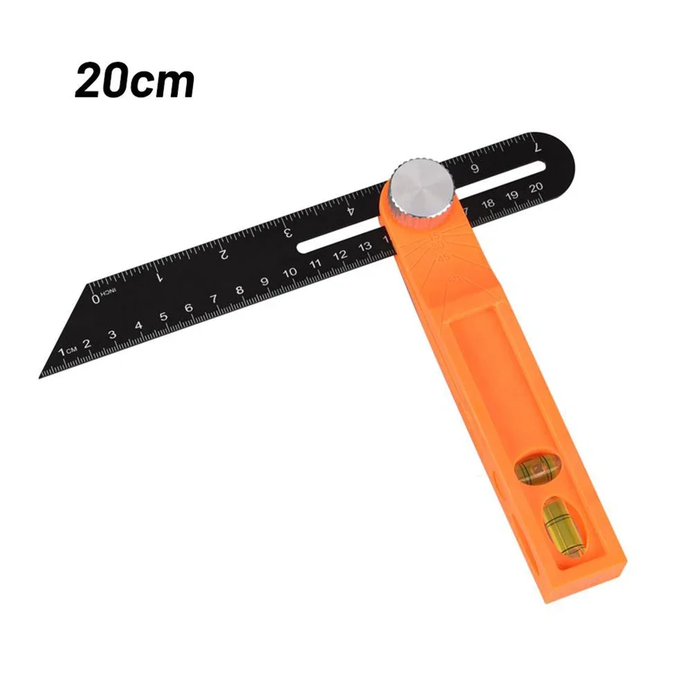 Angle Ruler Gauge Red Black T Bevel For Adjustable Angles Tri Square For Precise Measurements Aluminum Alloy