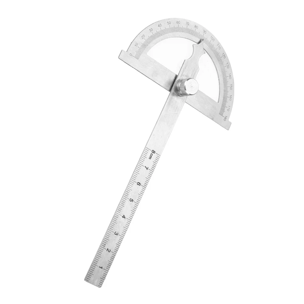 Angle Finder Ruler 0-180 Degree Stainless Steel Protractor Goniometer Angle Finder Gauge 15cm Ruler Stainless Steel Angle Finder