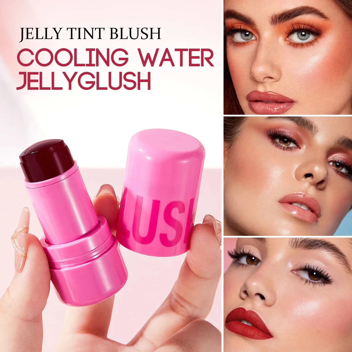 Multi-Use Watery Blush Stick Blendeable High Pigment Long-lasting Moisturizing Face Blusher Contour Makeup Cosmetics Wholesale