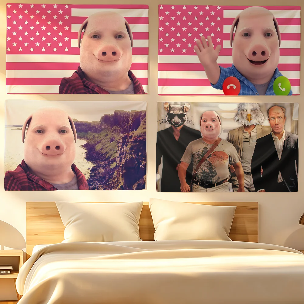 Funny John Pork Flag For Sports Matches  Games Parade Rally Holiday Festival Backyard Balcony Club Bar Decor