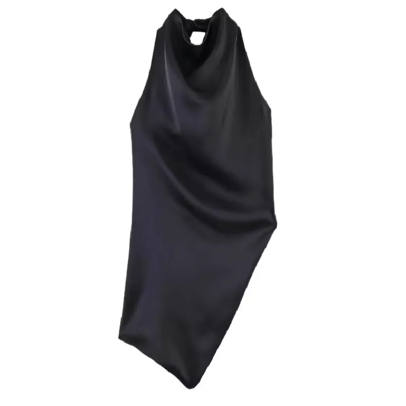 Asymmetrisches Design Neckholder-Top für Damen ohne Brustpolster Sommer 2026 Hochwertige Modische Reguläre Länge Lässiges Ärmelloses Oberteil – Detail 5