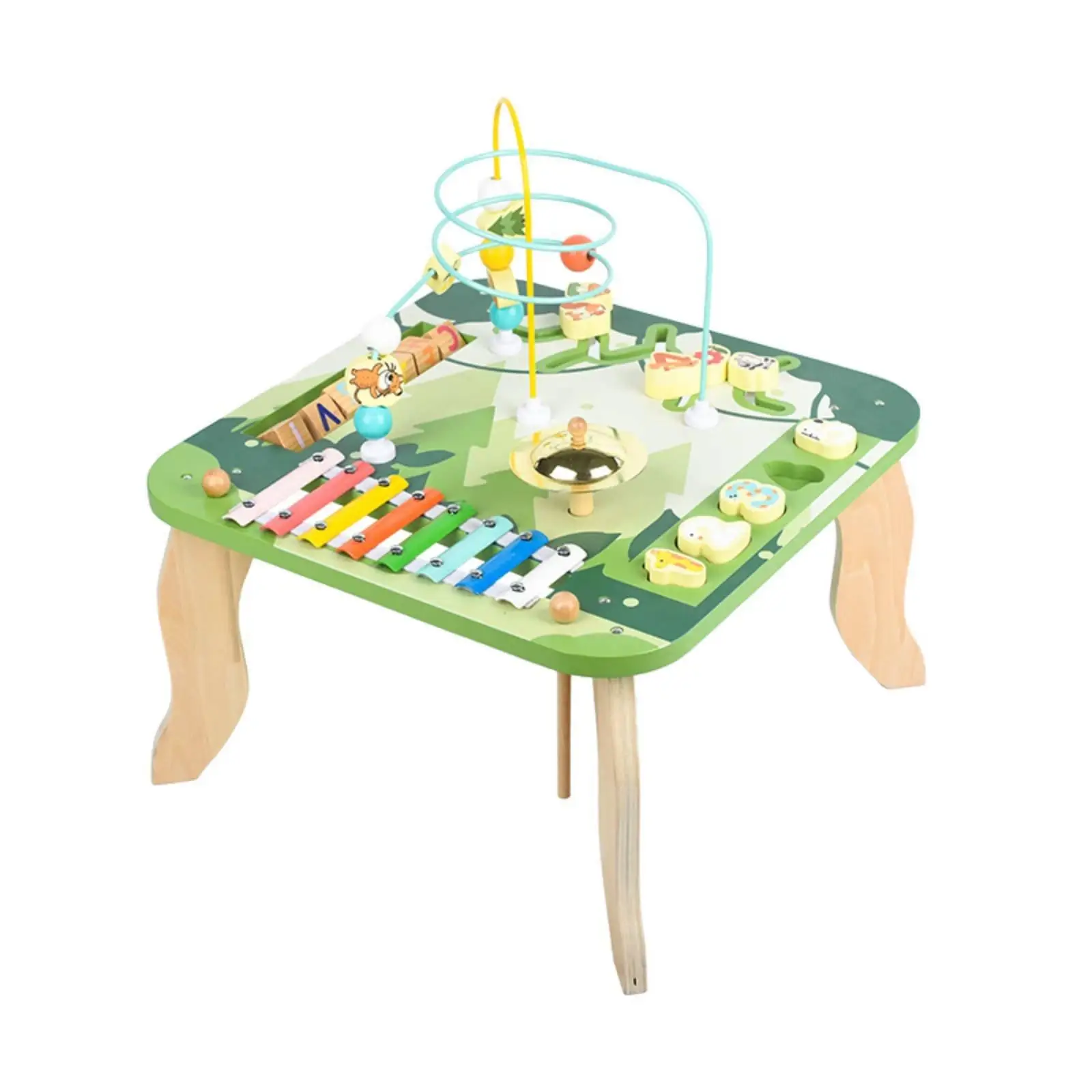 5-in-1学習テーブル-ウッドランドテーマ-多機能プレイテーブル-幼児向け