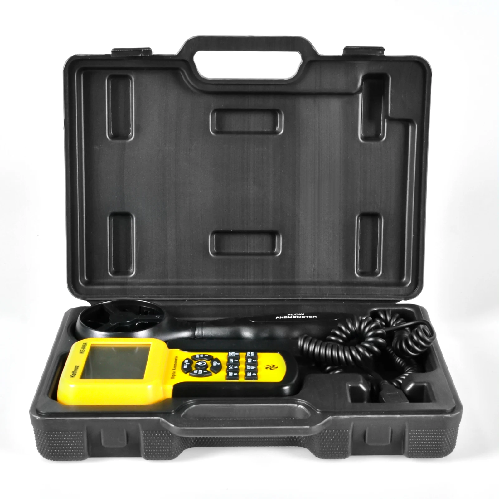 

Pro Anemometer, Handheld CFM Wind Speed Meter,Wind Gauge Measures Wind Speed Wind Flow Wind Temperature CMM HVAC Air Velocity