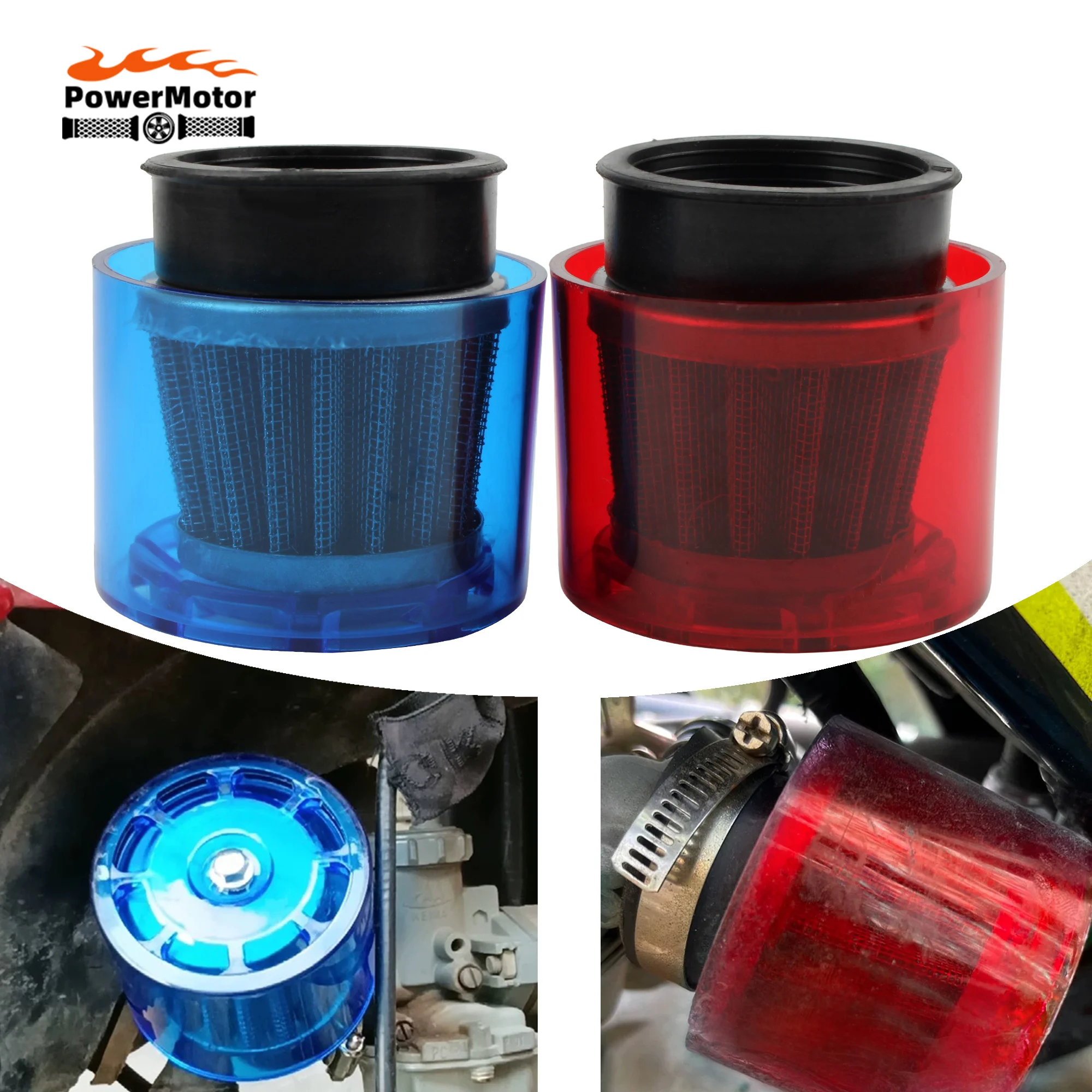 28/32/35/38/42/47mm Motocross Motorrad Sport filtro de aire alto flujo Für 50 125 150 250 Pit Dirt Bike Universal Zubehör