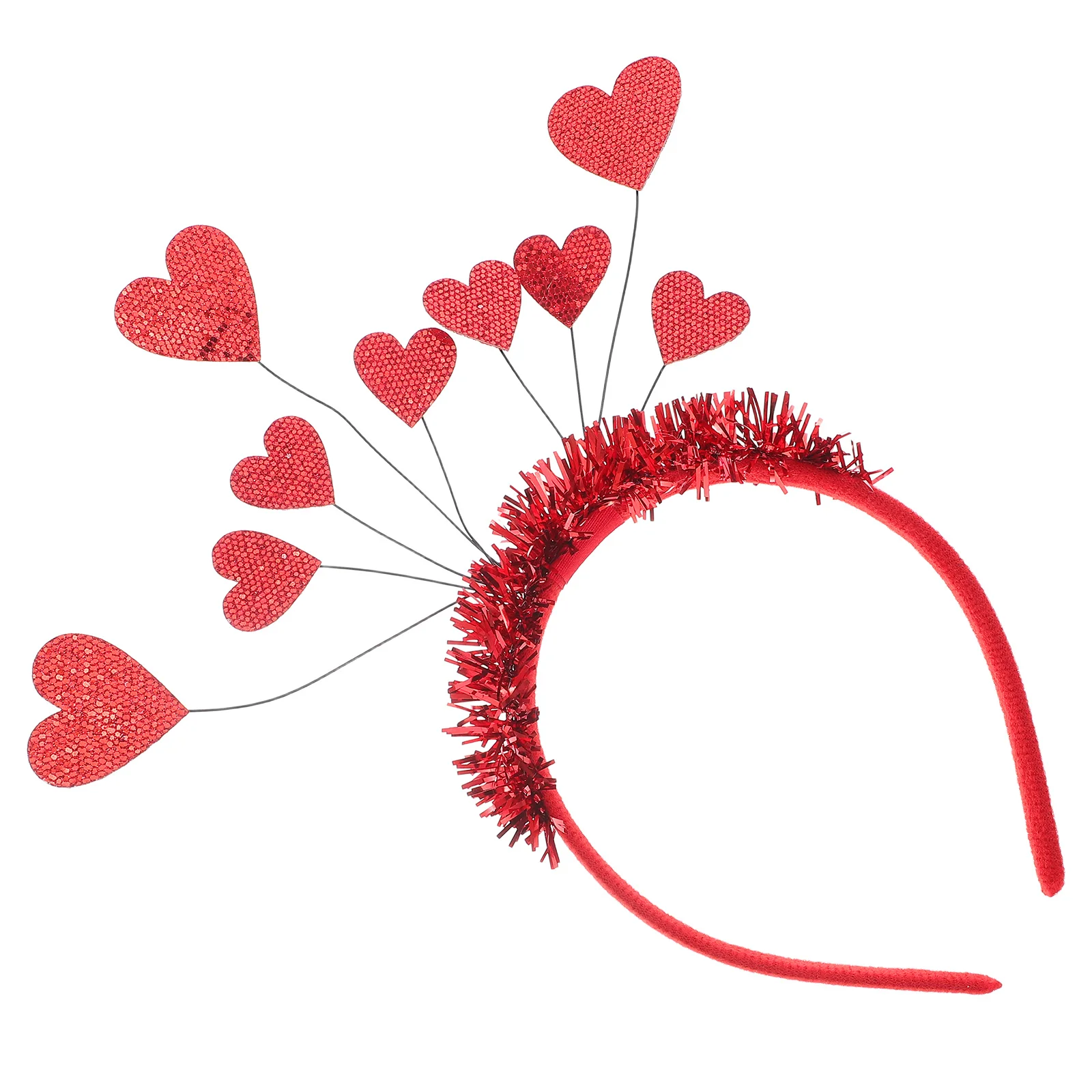 لامعة الحب القلب هيرباند عيد الحب موضوع عقال حفل زفاف إكسسوارات الشعر تألق الحب تصميم الشعر هوب