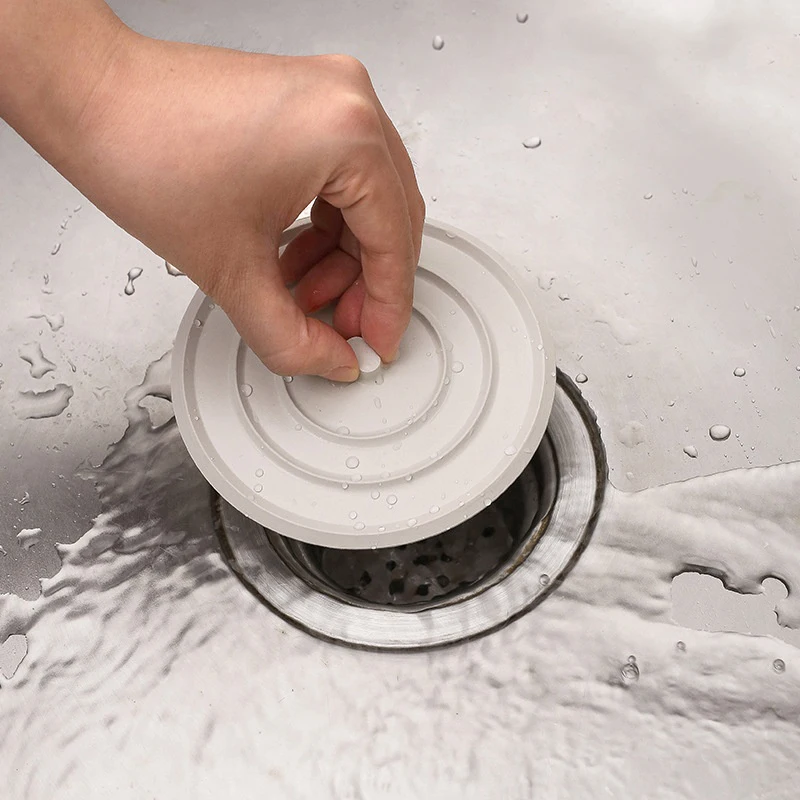 NEW Silicone Bathtub Stopper Leakage-proof Drain Cover Sink Hair Stopper Tub Flat Plug Stopper Bathroom Accessories 11cm 4.3