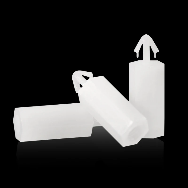 PCB مجلس فاصل Pilla M3 M4 الأبيض النايلون تباعد المسمار ل PCB لوحة دوائر كهربائية دفع في النايلون آخر عمود فاصل المواجهة الثابتة