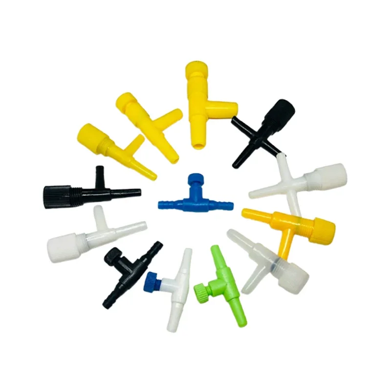 6pcs 3-Way Air Flow Control Valve, Micro Adjustable Regulator for Air Pump Output, Pneumatic Tube Air Valve