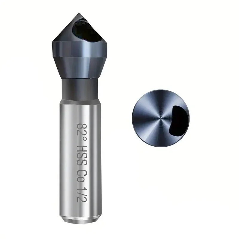 

British 82 Degree Countersink Drill Bit M35 Cobalt TiAlN Coated Oblique Hole Deburring Chamfer Cutter for Stainless Steel Metal