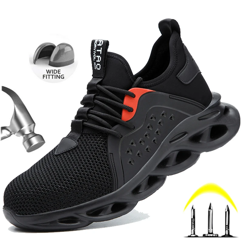 

Safety Shoes Men Anti-smash Anti-puncture Work Shoes Men Sport Shoes Security Protective Boots Men Breathable Work Sneakers