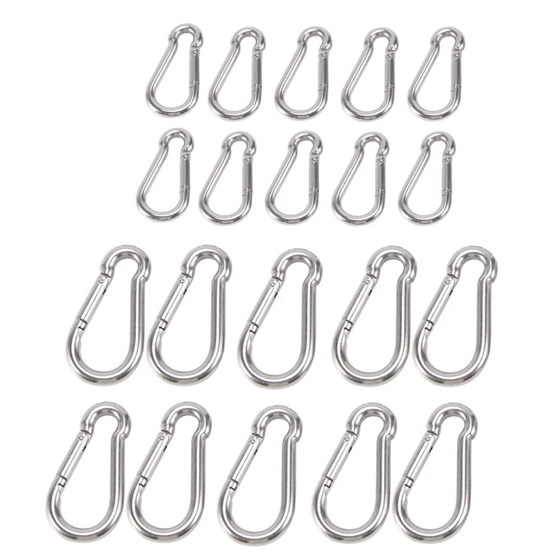 

Heavy Duty Spring Snap Hook Link Carabiner Clip Holding Capacity Quick Link Keychain