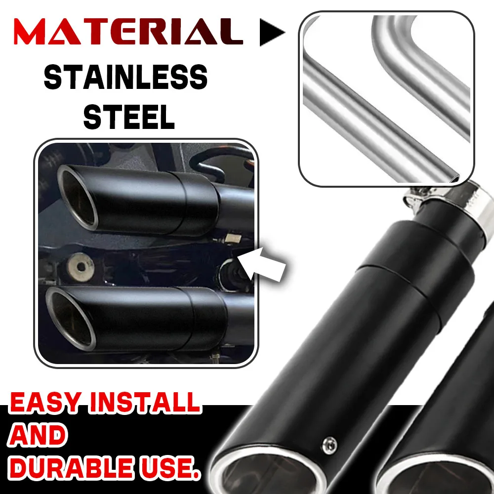 

Motorcycle Accessories Fit For Indian Scout Bobber Twenty Sixty Rogue 2015-2024 Stainless Steel Exhaust Pipe Rear Exhaust System